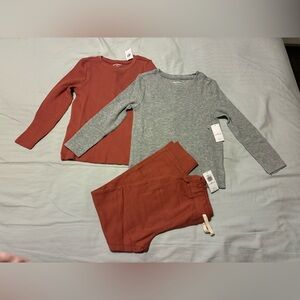 NEW unisex thermal-knit shirts and pant set